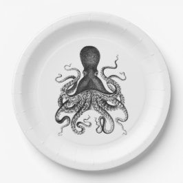 Plato De Papel Octopus vintage