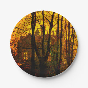 Plato De Papel Octubre después del glow John Atkinson Grimshaw