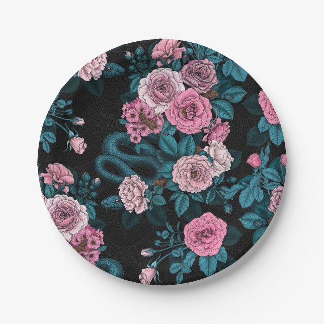 Plato De Papel Ocultos en los rosas 2 (Anverso)