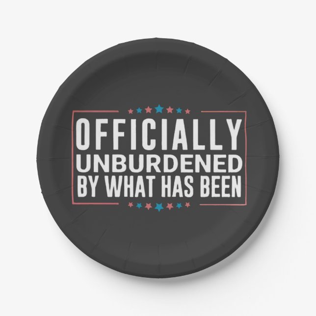 Plato De Papel Oficialmente, sin la carga de lo que ha sido Trump (Anverso)