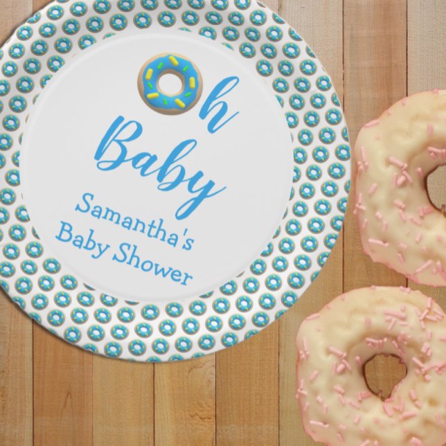 Plato De Papel Oh Baby Donut Baby Shower (Subido por el creador)