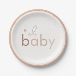 Plato De Papel Oh Baby Gender Neutral Modern Baby Shower