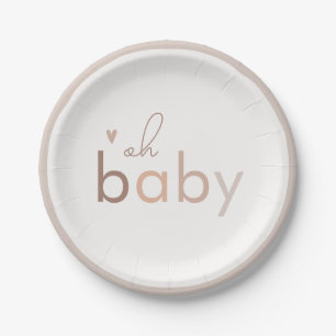 Plato De Papel Oh Baby Gender Neutral Modern Baby Shower