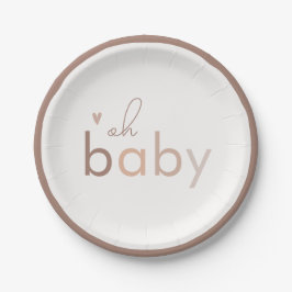 Plato De Papel Oh Baby Gender Neutral Modern Baby Shower