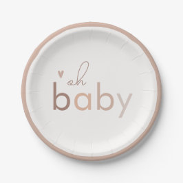 Plato De Papel Oh Baby Gender Neutral Modern Baby Shower