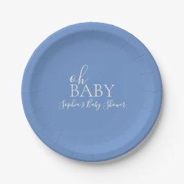 Plato De Papel Oh Baby Minimalista Baby Shower