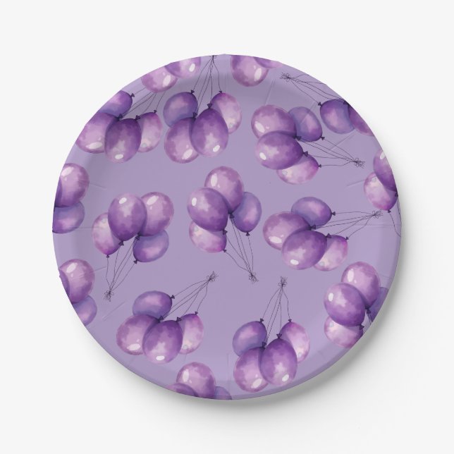 Plato De Papel Oh Baby Purple (Anverso)