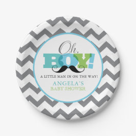 Plato De Papel Oh Boy Baby Shower Placas de papel