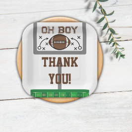 Plato De Papel Oh Boy Football Baby Shower