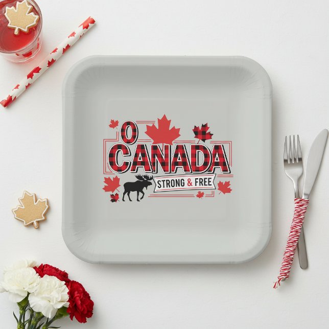 Plato De Papel Oh Canadá Fuerte y Libre ID1314 (Subido por el creador)