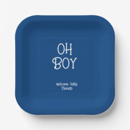 Plato De Papel ¡Oh, chico! Niño