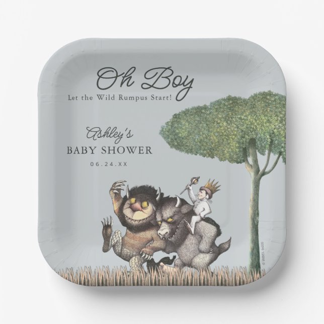 Plato De Papel ¡Oh Chico! Que Comience el Rumpus Salvaje | Baby S (Anverso)