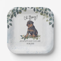 ¡Oh, chico! Rottweiler Watercolor Dog Personalizad