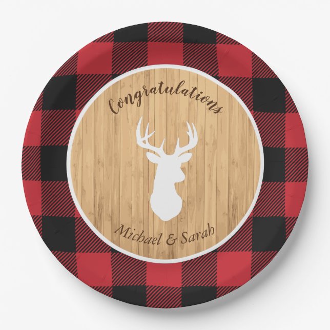 Plato De Papel Oh Deer Baby Shower (Anverso)