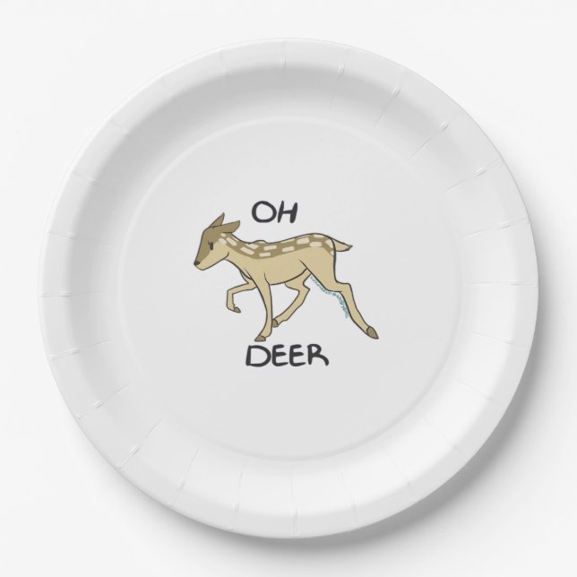 Plato De Papel Oh Deer Elegant Timeless Style  (Anverso)