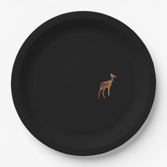 Plato De Papel Oh Deer Minimal Design  (Anverso)