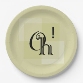 Plato De Papel ¡Oh! Elegante y moderno fiesta de cumpleaños amari