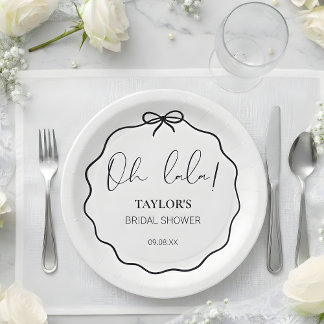 Plato De Papel Oh Lala! | Modern Minimalist Bridal Shower 