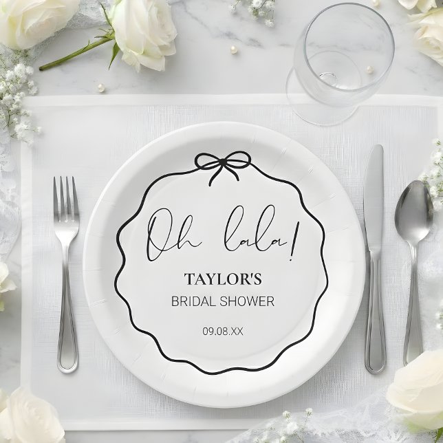 Plato De Papel Oh Lala! | Modern Minimalist Bridal Shower  (Subido por el creador)