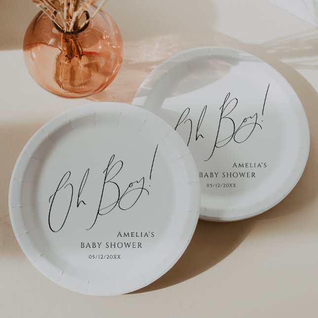 Plato De Papel ¡Oh, muchacho! Baby Shower (Subido por el creador)