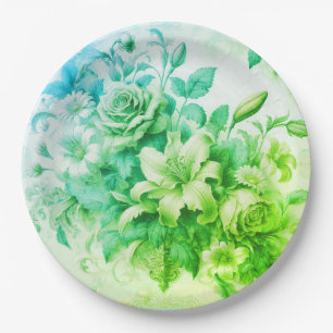 Plato De Papel Oh My Test Floral Perfection
