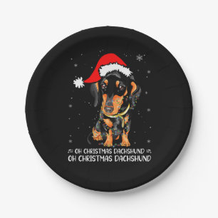 Plato De Papel oh navidades dachshund oh navidades dacPaper Plate