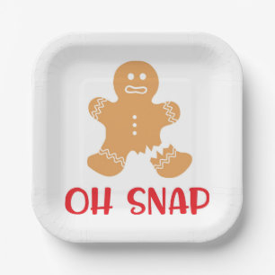 Plato De Papel Oh Navidades Snap Xmas Holiday Gingerbread