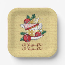Plato De Papel ¡Oh Navidades Tea!