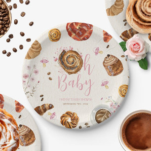 Plato De Papel Oh Pasteles Bebés + Pacificadores Chica Baby Showe