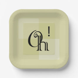 Plato De Papel ¡Oh! Plaza de la tipografía expresiva moderna