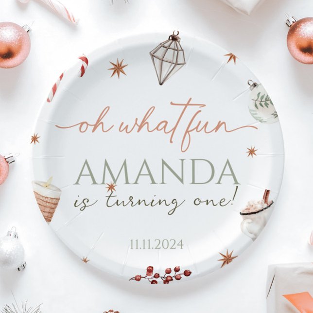 Plato De Papel Oh Qué Navidades Divertidos Cumpleaños (Subido por el creador)