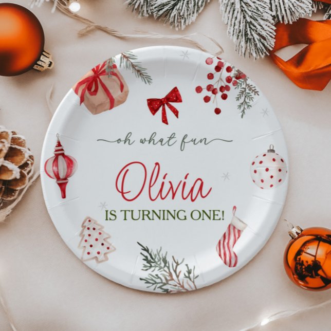 Plato De Papel Oh Qué Navidades Divertidos Cumpleaños (Subido por el creador)