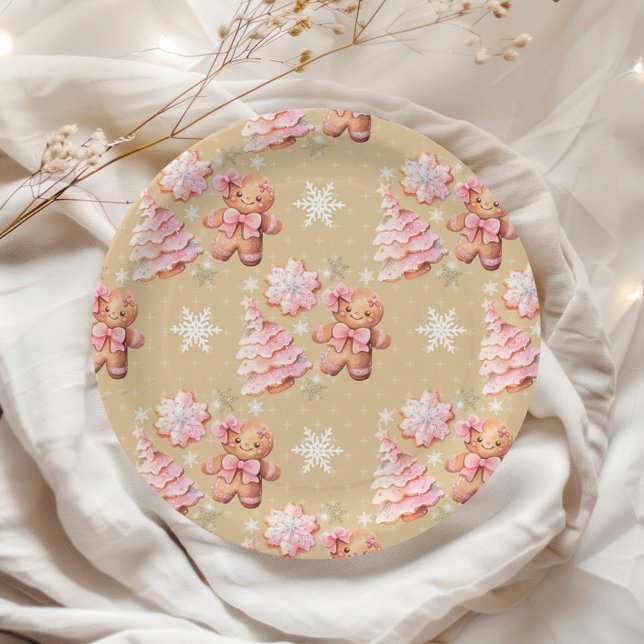 Plato De Papel Oh, qué Navidades rosados tan divertidos (Subido por el creador)