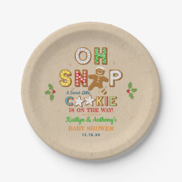 Plato De Papel ¡Oh Snap! Gingerbread Cookie Baby Shower