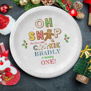Plato De Papel ¡Oh Snap! Gingerbread Cookie Cualquier Cumpleaños 