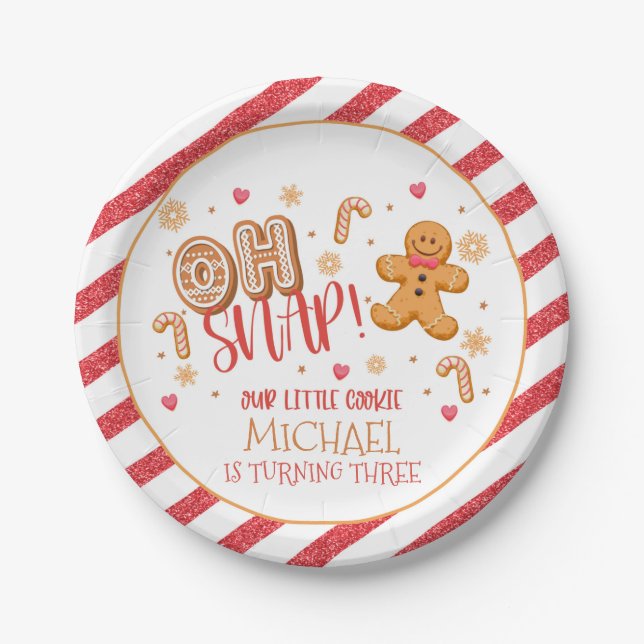 Plato De Papel Oh Snap Our Little Cookie Fiesta Plate - Personali (Anverso)