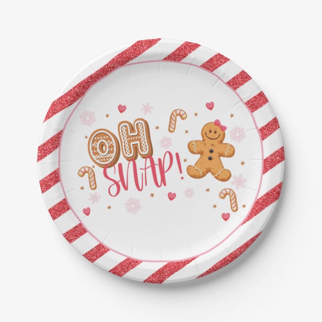 Plato De Papel Oh Snap Our Little Cookie Fiesta Plate - WH (Anverso)