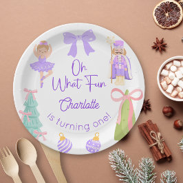 Plato De Papel Oh What Fun Purple Nutcracker Birthday