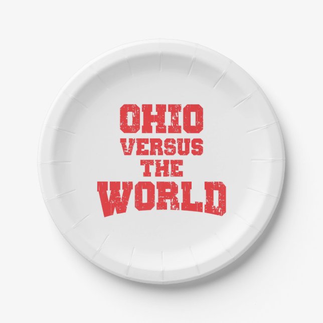 PLATO DE PAPEL OHIO VERSUS THE WORLD (Anverso)