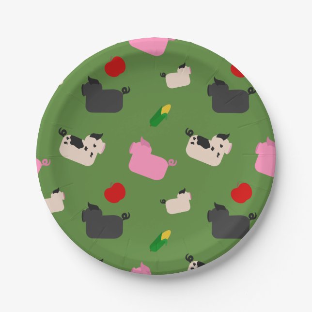 Plato De Papel Oink Oink (Anverso)