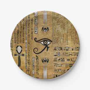 Plato De Papel Ojo egipcio de Horus - Ornamento de Wadjet