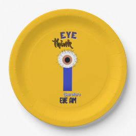 Plato De Papel Ojos de Descartes