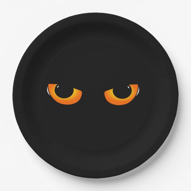 Plato De Papel Ojos del gato (Anverso)