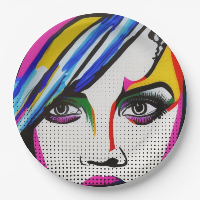 Plato De Papel Ojos mentirosos (Anverso)