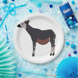 Plato De Papel Okapi Animal