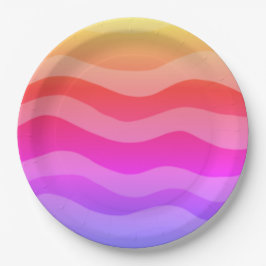 Plato De Papel OLAS DE Placa de papel