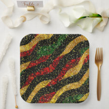 Olas negras rojas de Purpurina festivo