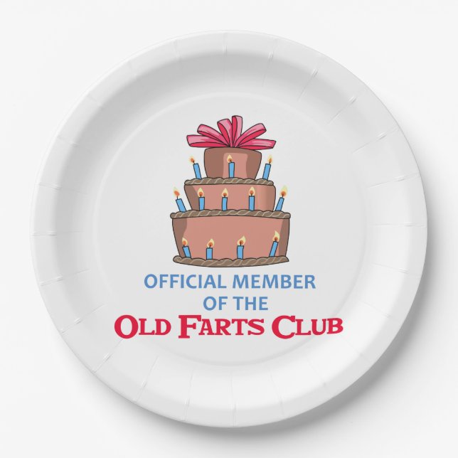 Plato De Papel Old Farts Club (Anverso)