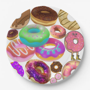 Plato De Papel Olimpiadas de Mikitiez donut picnic america pridem