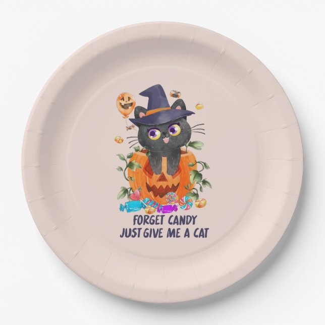Plato De Papel Olvídate De Candy, Dame Un Gato (Anverso)